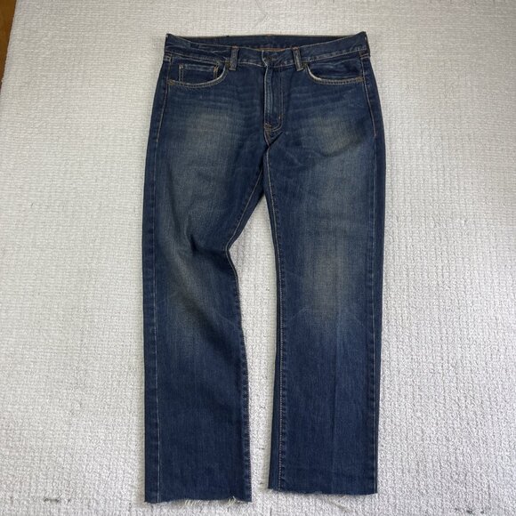 Denim & Supply Ralph Lauren Jeans Blue Distressed Slim Cut Off 34x**30** Read** - Picture 5 of 16
